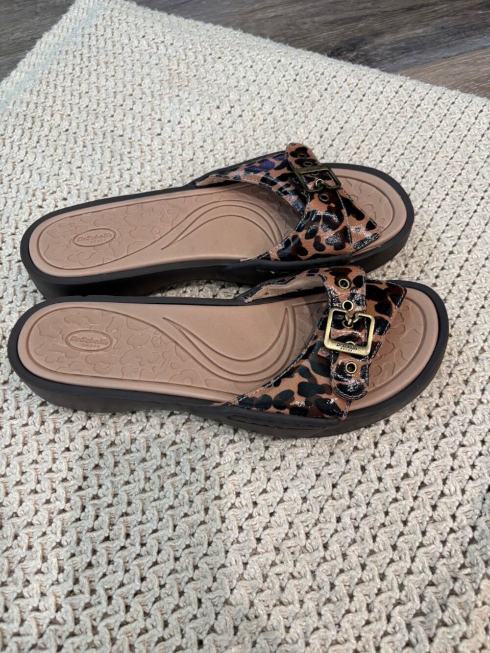 DR. SCHOLL's ~Size 9~ Rock On Leopard Print Sporty Slide Sandals Shoes New! - Picture 7 of 7